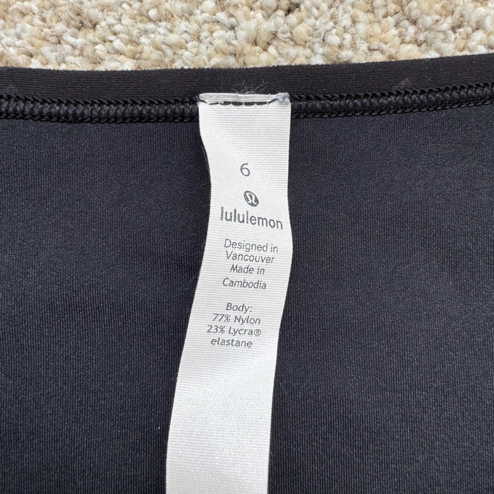 Lululemon Wunder Train Cropped Long Sleeve Special Edition Black Size 6 Gym - Picture 6 of 7